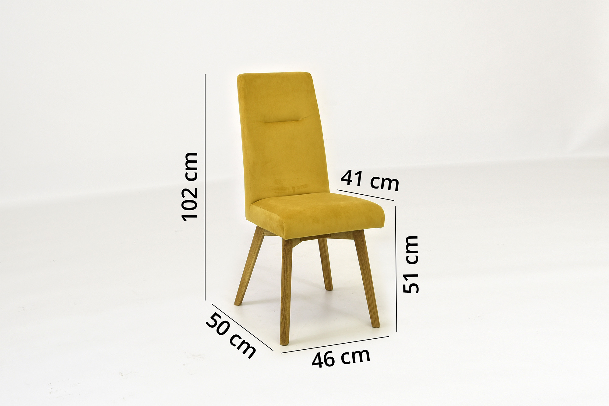 Moderní jídelní židle TINA - žlouta