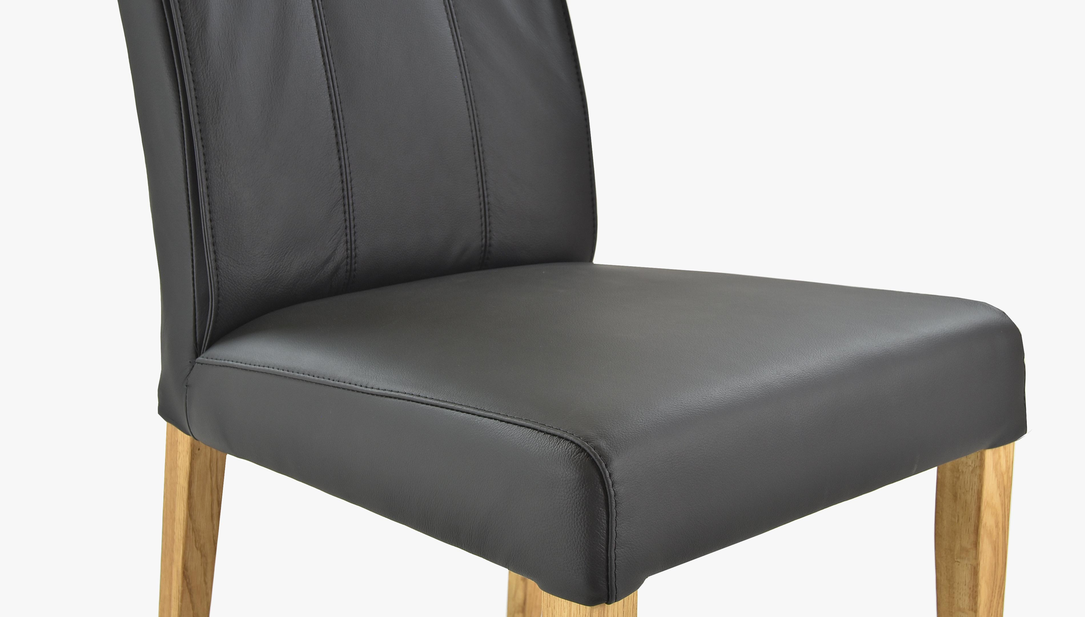 jidelní židle prava kuže - černá barva