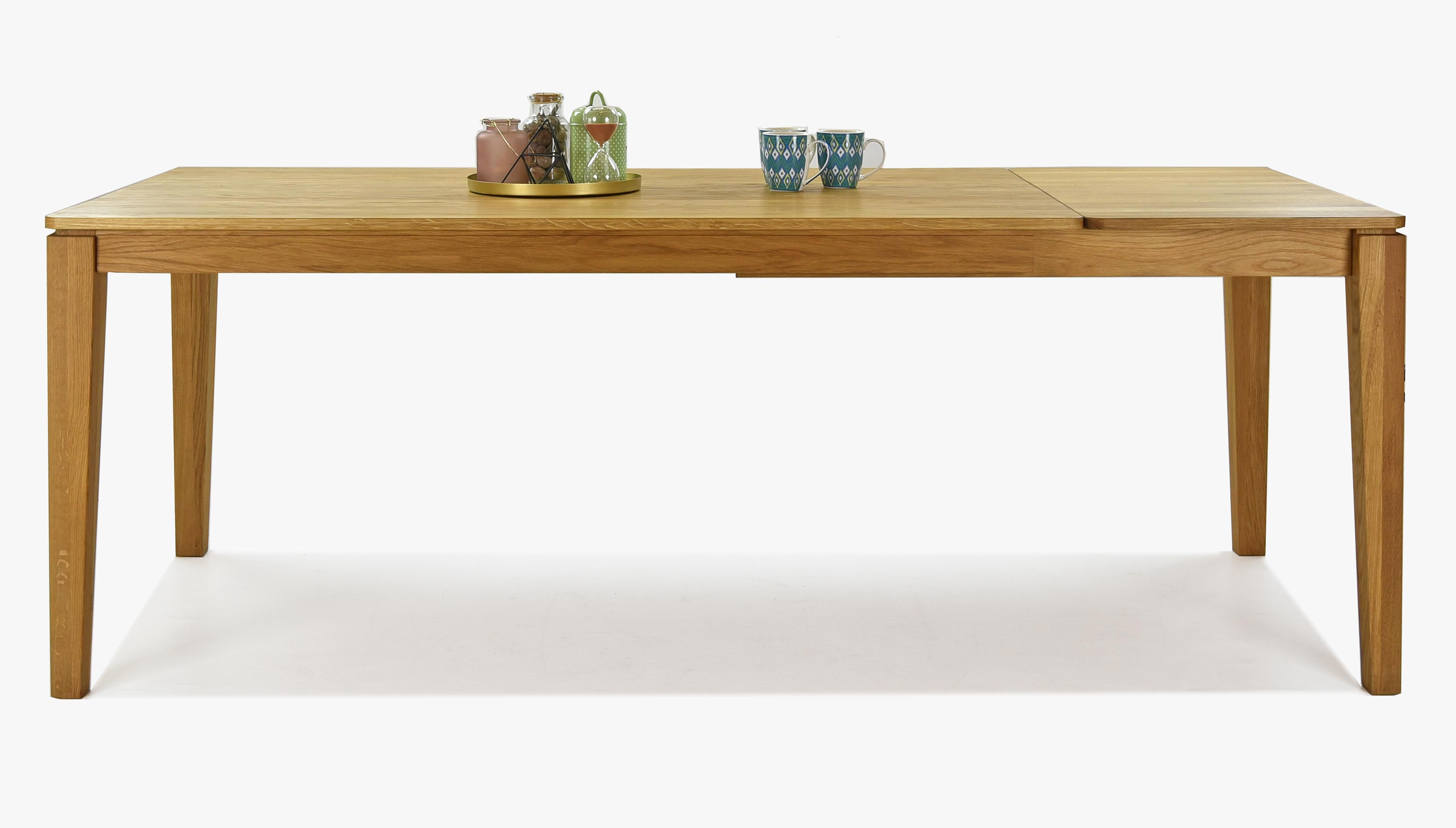 Jídelní stůl z masivu rozkládací dub, Houston 160 x 90 cm ( po rozložení 210 x 90 cm )