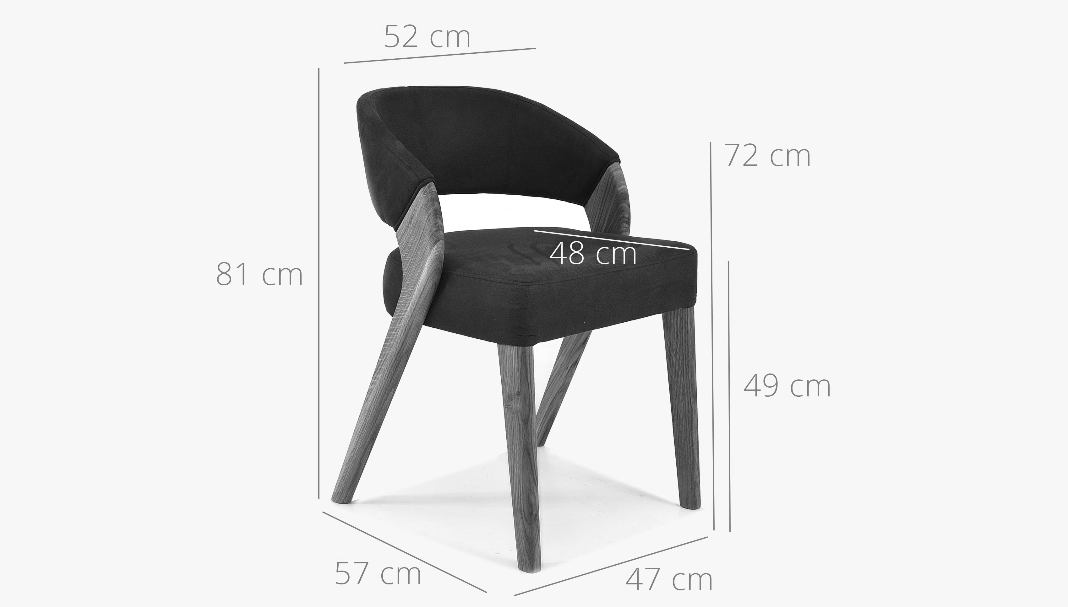 Designová luxusní židle - dub šeda barva