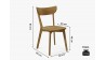 Moderní židle dub Eva, sedák dřevo dub , Jídelní židle- 7