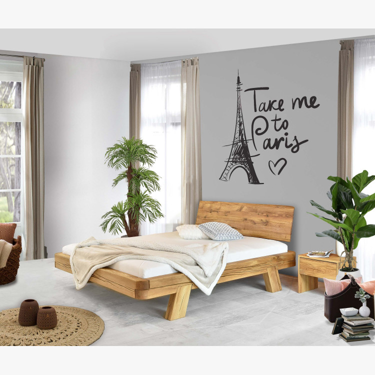Dubová luxusní postel z trámů, Manželská Mia 180 x 200 cm , Postele- 2