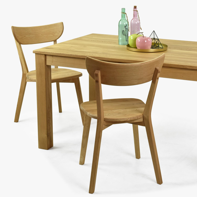 Stůl 140 x 90 masiv DUB natural, model Vierka , Dubové jídelní stoly- 9