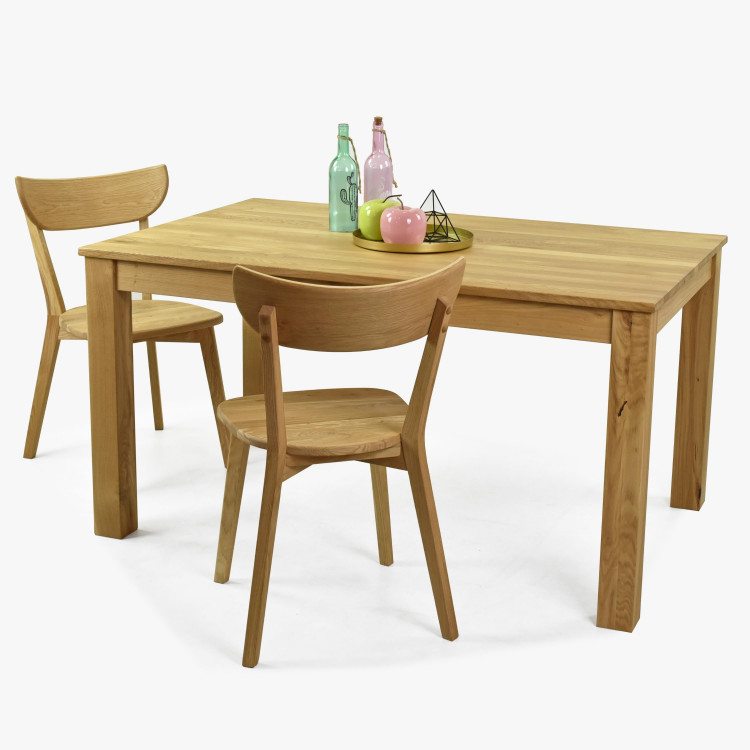 Stůl 140 x 90 masiv DUB natural, model Vierka , Dubové jídelní stoly- 2