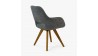 Židle s opěrkami, nohy dub barva tmavě šedá , Jídelní židle- 3