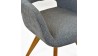 Židle s opěrkami, nohy dub barva tmavě šedá , Jídelní židle- 6