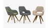 Židle s opěrkami, nohy dub barva tmavě šedá , Jídelní židle- 9