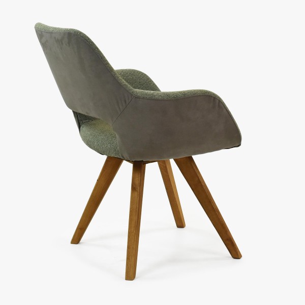 Židle s opěrkami, nohy dub barva zelená , Jídelní židle- 5