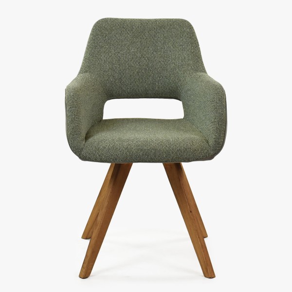 Židle s opěrkami, nohy dub barva zelená , Jídelní židle- 7