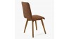 Jidelní židle Arosa , látka imitace broušená kůže hnědá , Jídelní židle- 3