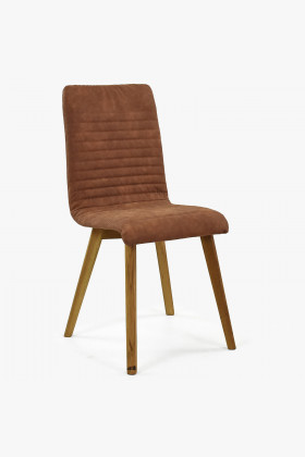 Jidelní židle Arosa , látka imitace broušená kůže hnědá , Jídelní židle- 1