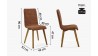 Jidelní židle Arosa , látka imitace broušená kůže hnědá , Jídelní židle- 7