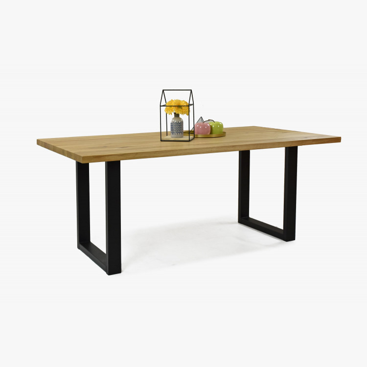 Stůl masiv dub 180 x 100, tloušťka 4 cm, Petra , Jídelní stoly- 12