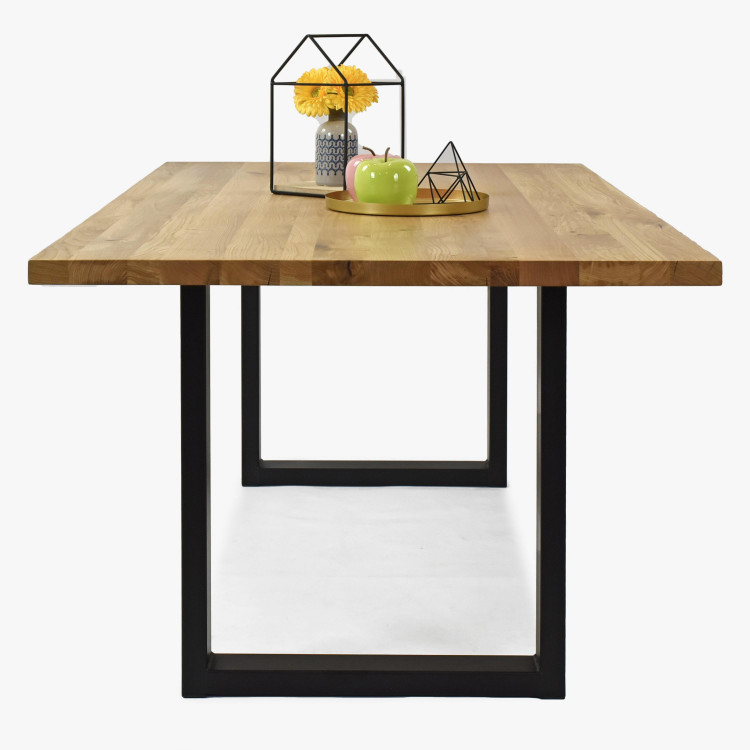 Stůl masiv dub 180 x 100, tloušťka 4 cm, Petra , Jídelní stoly- 4