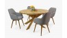 Rozkládací kulatý stůl z masivu dub, Holger 140 cm , Jídelní stoly- 10