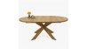 Rozkládací kulatý stůl z masivu dub, Holger 140 cm , Jídelní stoly- 5