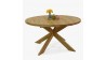 Rozkládací okruhlý stůl z masivu dub a židle , Jídelní sety- 3