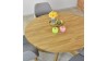 Rozkládací okruhlý stůl z masivu dub a židle , Jídelní sety- 11