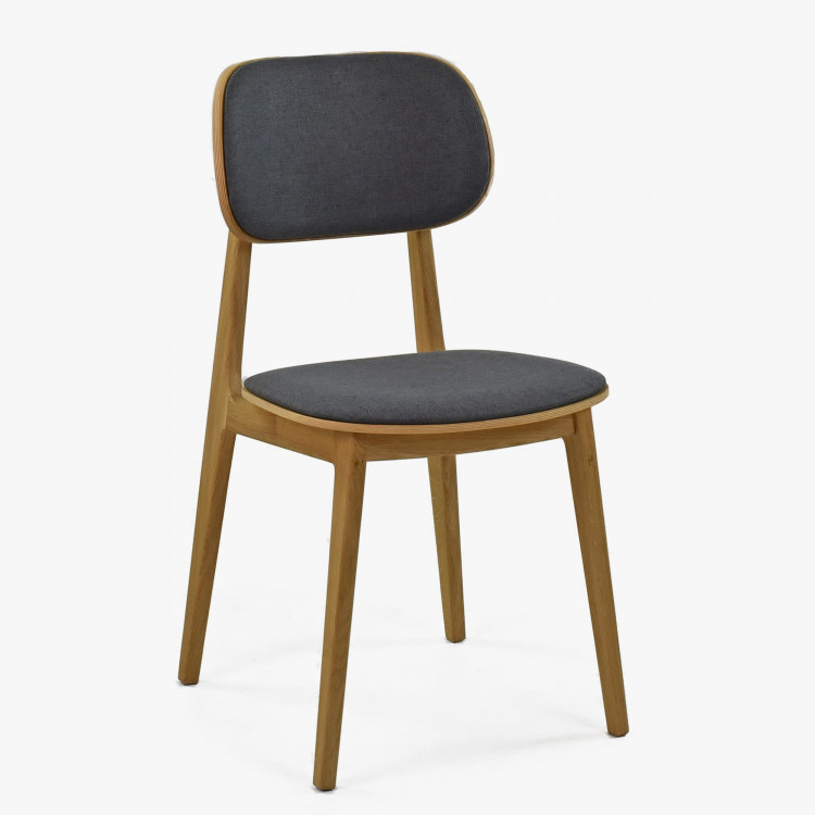 Moderní židle dub, barva čalounění Antracit , Jídelní židle- 1