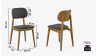 Moderní židle dub, barva čalounění Antracit , Jídelní židle- 11