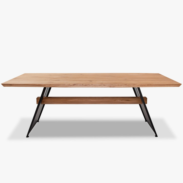 Jídelní stůl s kovovými černými nohama, 200 x 100 cm , Jídelní stoly- 2