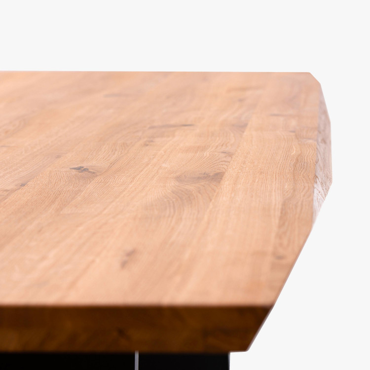 Jídelní stůl s kovovými černými nohama, 200 x 100 cm , Jídelní stoly- 6