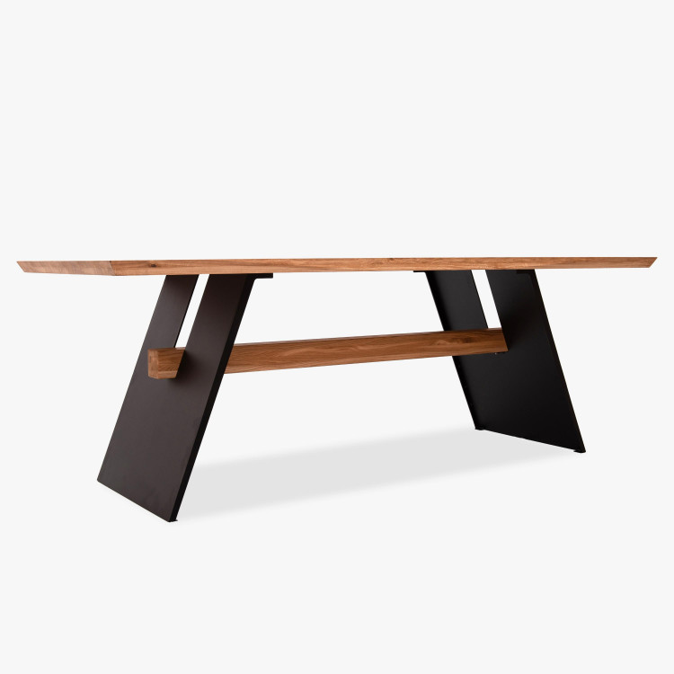 Jídelní stůl s kovovými černými nohama, 200 x 100 cm , Jídelní stoly- 5