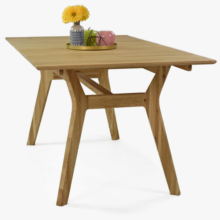 Rozkládací stůl dřevěný ve skandinávském stylu, 160 ( 200 ) x 90 cm , Jídelní stoly- 4