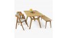 Rozkládací stůl dřevěný ve skandinávském stylu, 160 ( 200 ) x 90 cm , Jídelní stoly- 2