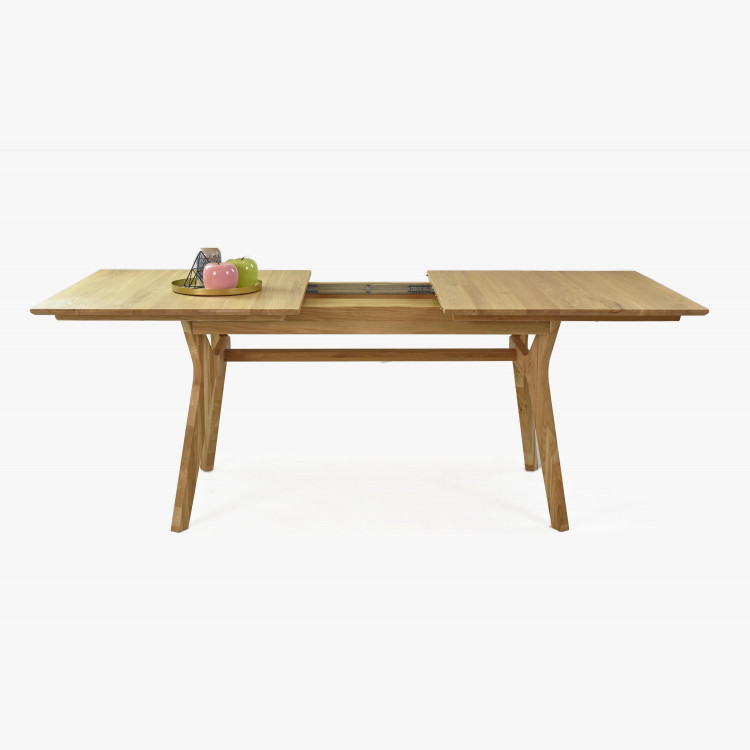 Rozkládací stůl dřevěný ve skandinávském stylu, 160 ( 200 ) x 90 cm , Jídelní stoly- 6