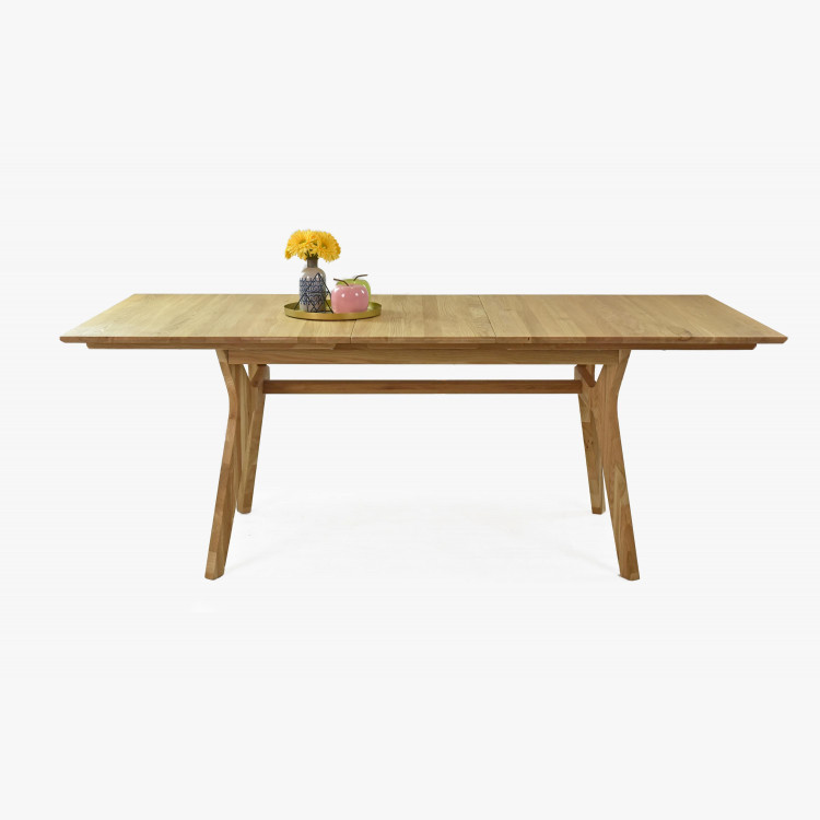 Rozkládací stůl dřevěný ve skandinávském stylu, 160 ( 200 ) x 90 cm , Jídelní stoly- 9