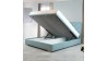 Čaluněná postel 160 x 200 s úložným prostorem mátová, alma , Postele- 2