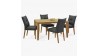 Komfortní jídelní židle Riga tmavé čalunění , Jídelní židle- 3