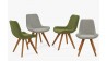 Designová židle Bratislava, Zelené čalunění , Jídelní židle- 8