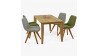 Designová židle Bratislava, Zelené čalunění , Jídelní židle- 10