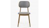 Moderní židle dub, barva čalounění šedá , Jídelní židle- 4