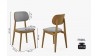 Moderní židle dub, barva čalounění šedá , Jídelní židle- 9