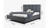 Čaluněná postel 180 cm na nožičkách s úložným prostorem , Postele- 11