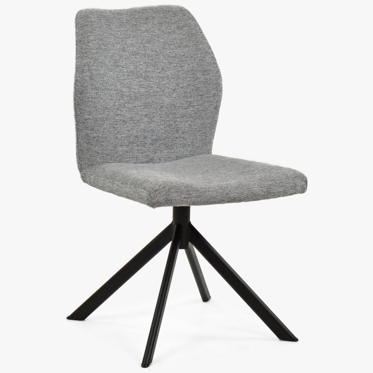 Židle na kovových nohách, barva šedá , Jídelní židle- 1