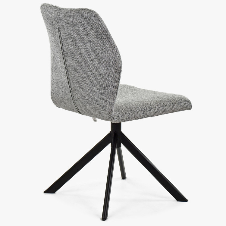 Židle na kovových nohách, barva šedá , Jídelní židle- 4