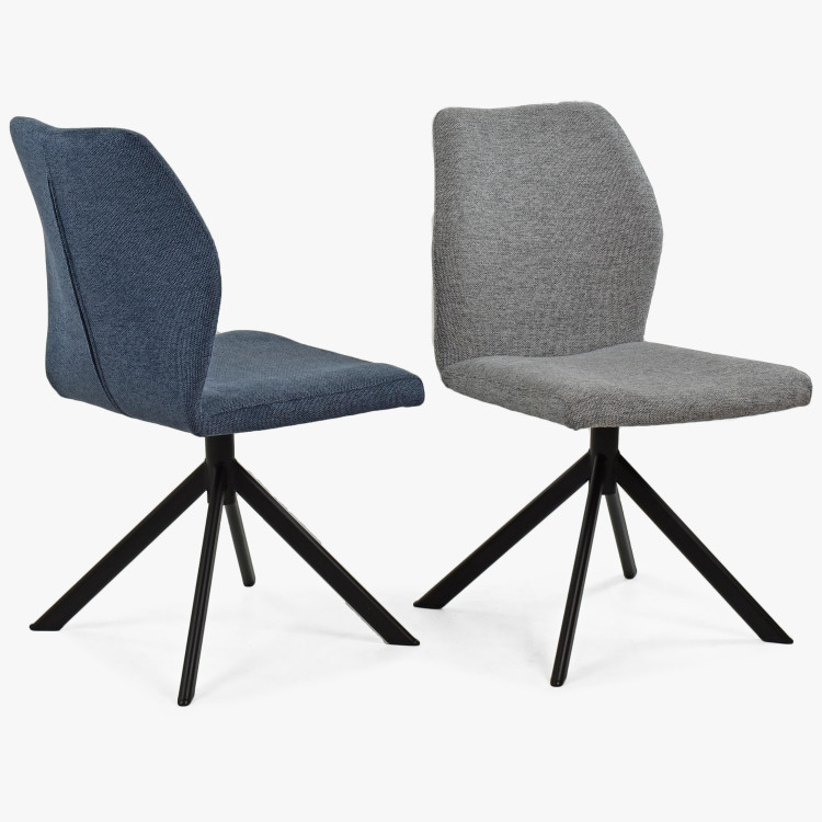 Židle na kovových nohách, barva šedá , Jídelní židle- 7