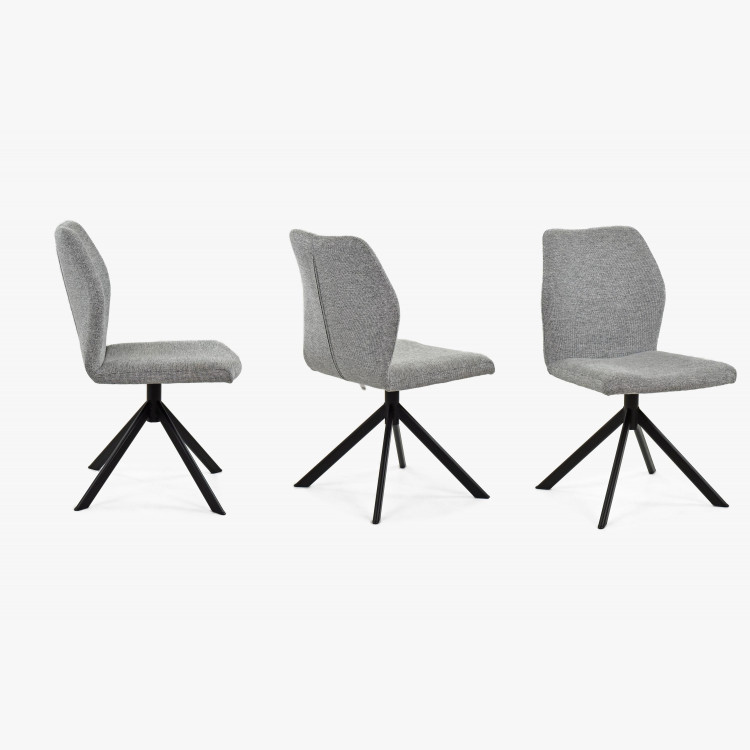 Židle na kovových nohách, barva šedá , Jídelní židle- 8