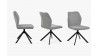 Židle na kovových nohách, barva šedá , Jídelní židle- 8