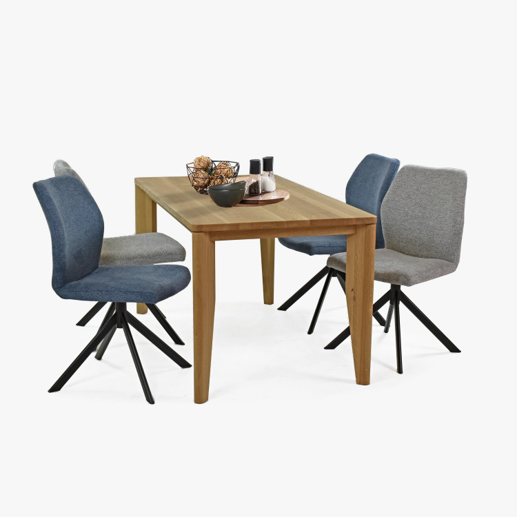 Židle na kovových nohách, tmavě modrá , Jídelní židle- 8