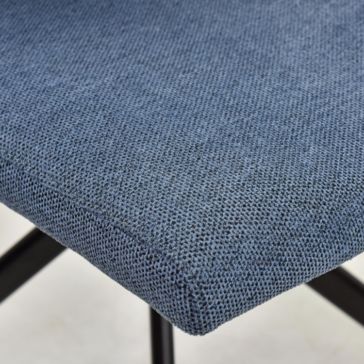 Židle na kovových nohách, tmavě modrá , Jídelní židle- 6