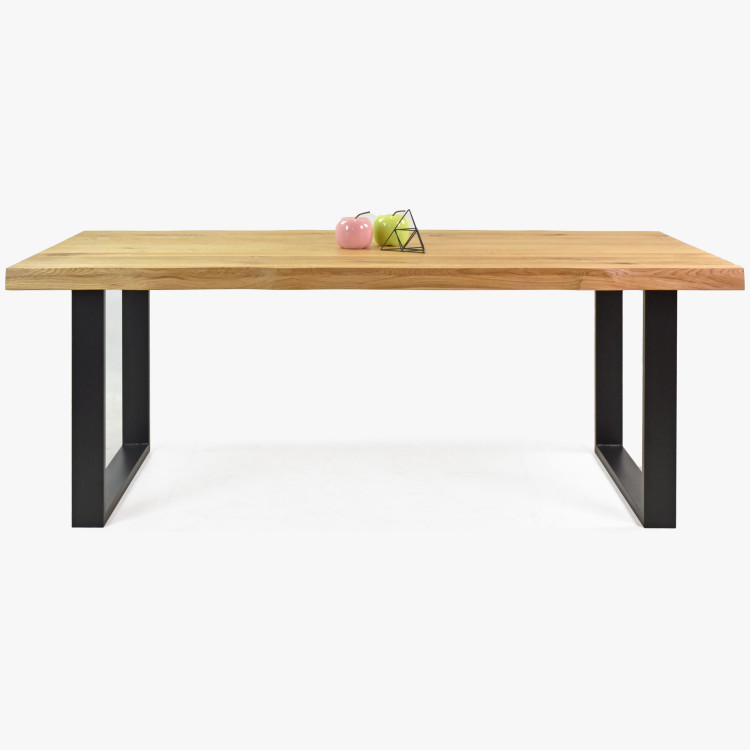 Jídelní stůl z dubového dřeva 200 x 100 cm, přírodní vzhled , Jídelní stoly- 3