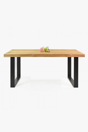 Jídelní stůl z dubového dřeva 160 x 90 cm, přírodní vzhled , Jídelní stoly- 1