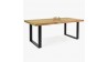 Jídelní stůl z dubového dřeva 160 x 90 cm, přírodní vzhled , Jídelní stoly- 5