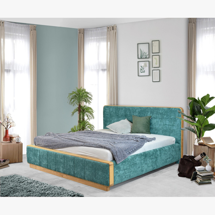 Látková manželská postel 180 x 200, Lisabon , Dřevěný nábytek z masívu- 7