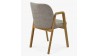 Moderní židle dub, barva čalounění Taupe , Jídelní židle- 4